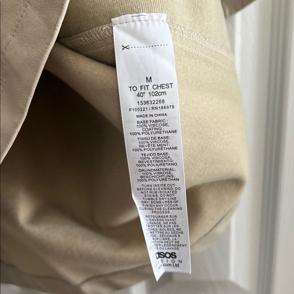 ASOS Design Faux Leather Short Sleeve Boxy Shirt - Beige / Stone - Picture 5 of 10